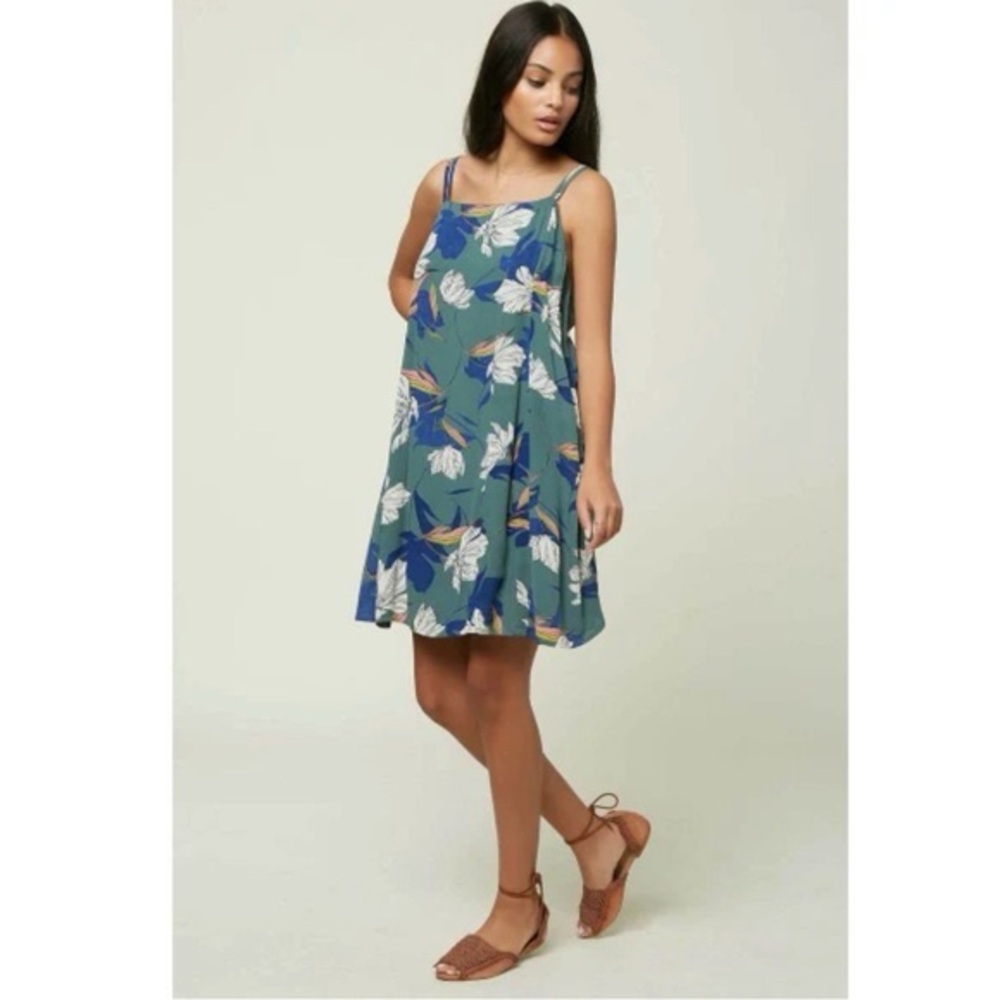 O’Neill Floral Double Strap Cover Up Mini Dress